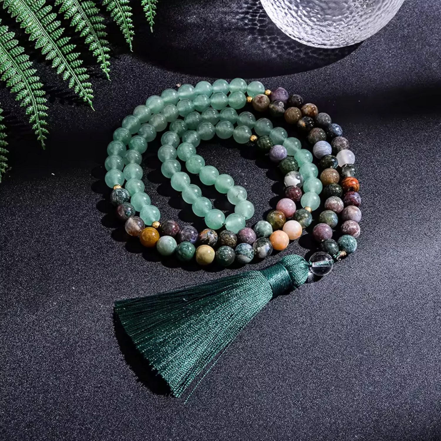Mâla Tibétain “Abondance & Sérénité” – Aventurine Verte