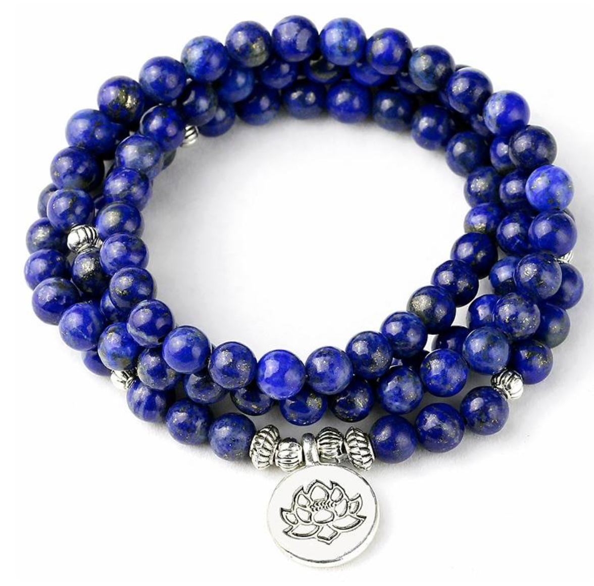 Mâla Tibétain Clarté & Intuition – Lapis-Lazuli