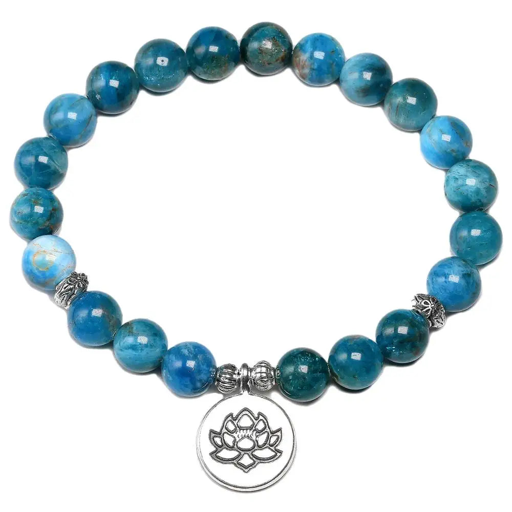 Bracelet en Apatite bleue