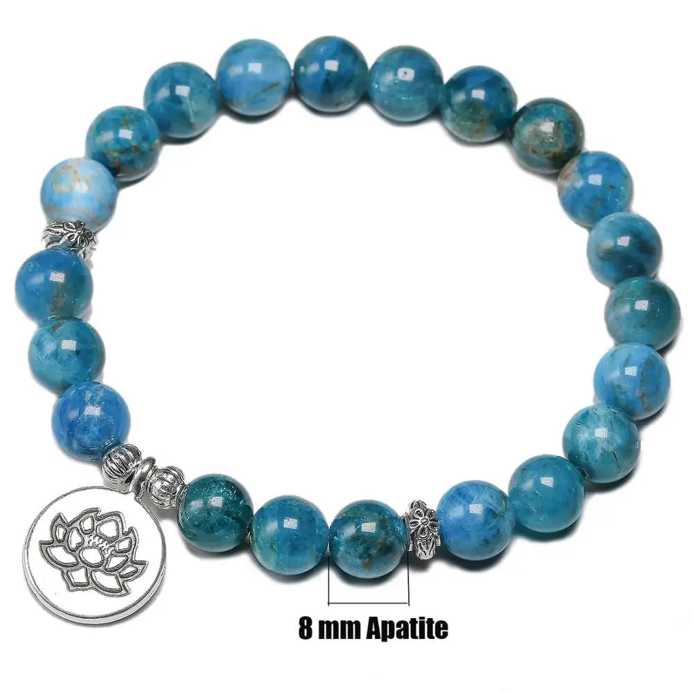 Bracelet en Apatite bleue