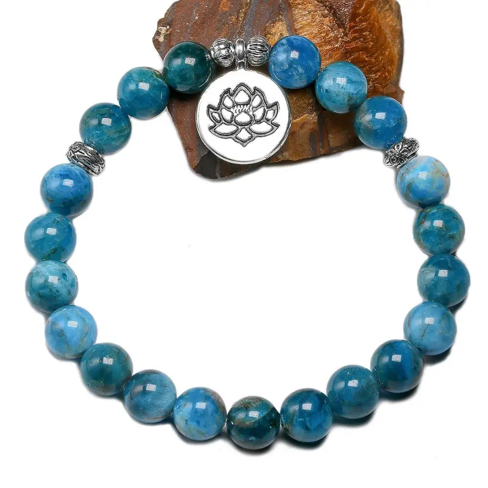 Bracelet en Apatite bleue